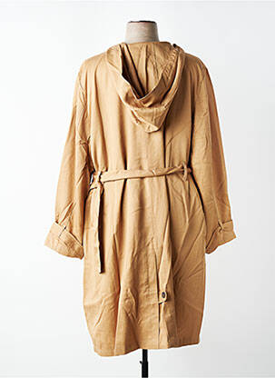 Trench tissage popeline a capuche marron SHEEGO femme
