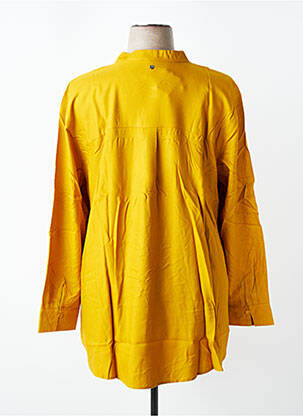 Tunique manches longues fermeture boutonnée sur le devant jaune SHEEGO femme