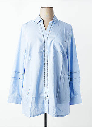 Chemisier coupe fluide manches longues bleu SHEEGO femme