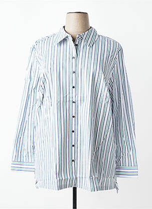 Chemisier coupe droite manches longues bleu SHEEGO femme