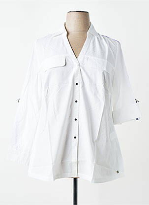 Chemisier coupe cintrée manches longues blanc SHEEGO femme