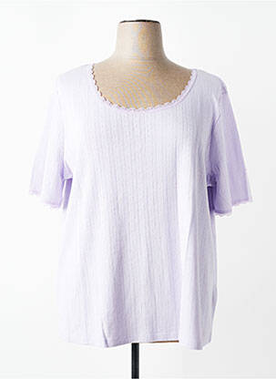 T-shirt stretch manches courtes violet SHEEGO femme