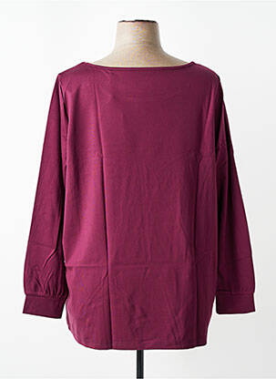 T-shirt sérigraphie floquée manches longues violet SHEEGO femme