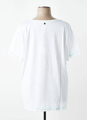 T-shirt sérigraphie floquée manches courtes blanc SHEEGO femme
