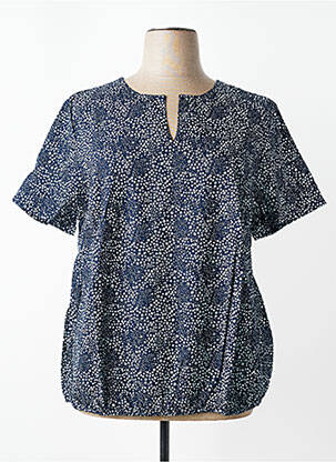 Top stretch manches courtes bleu SHEEGO femme