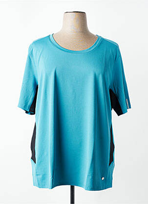 T-shirt coupe droite manches courtes bleu SHEEGO femme