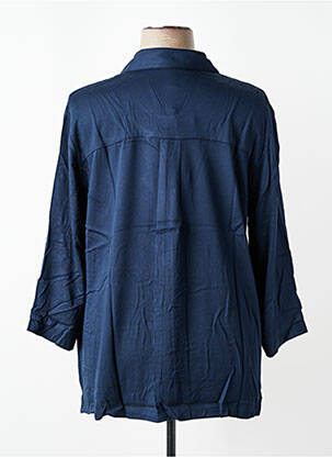 Chemisier coupe droite manches longues bleu SHEEGO femme