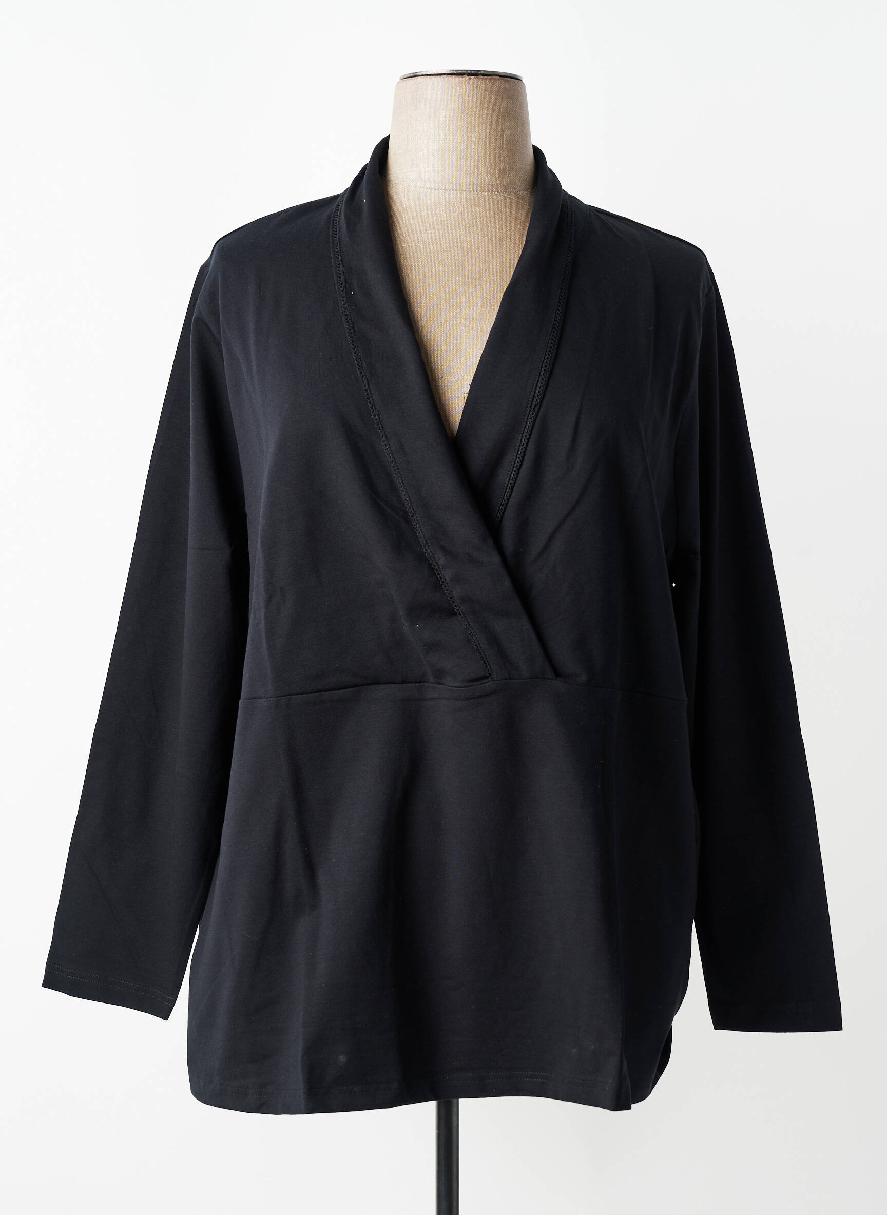 Top manches longues manches longues noir SHEEGO femme