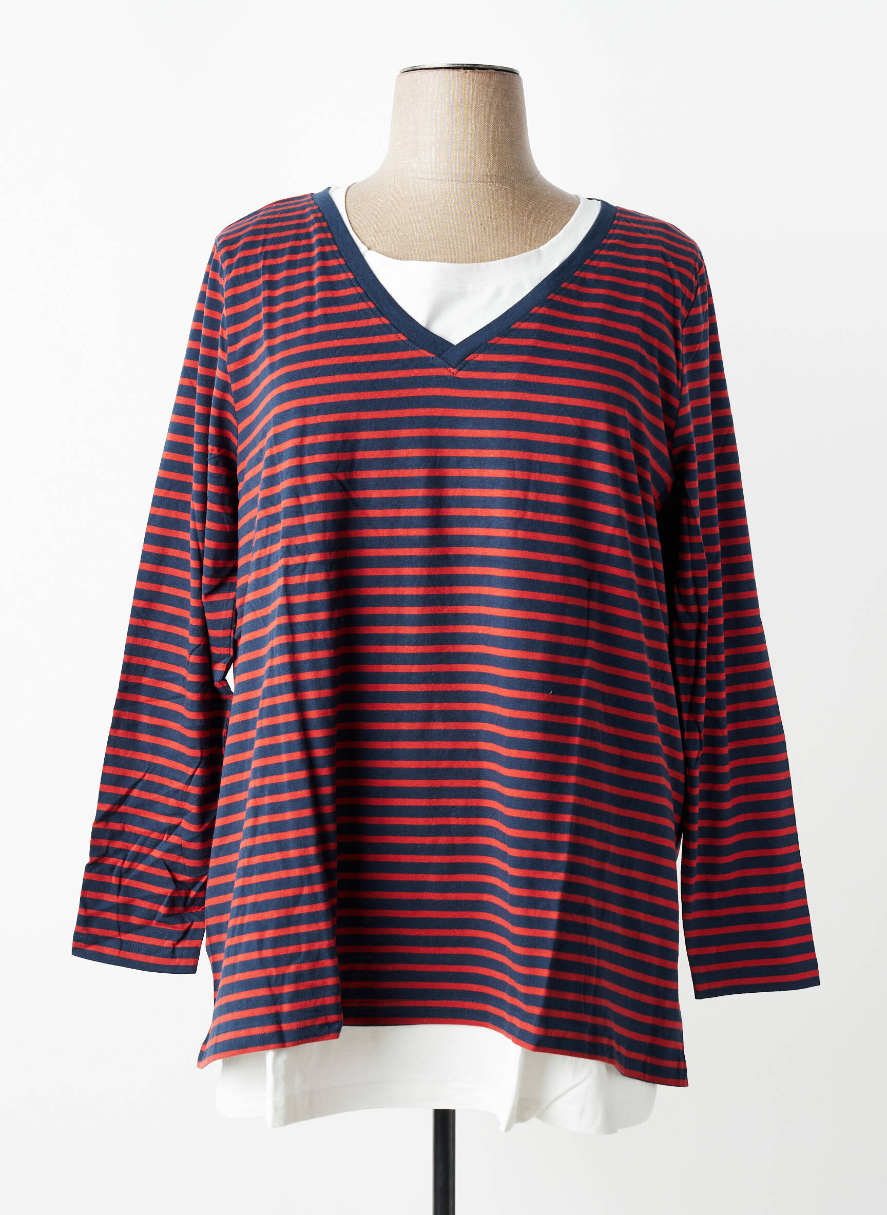 Top manches longues manches longues bleu SHEEGO femme