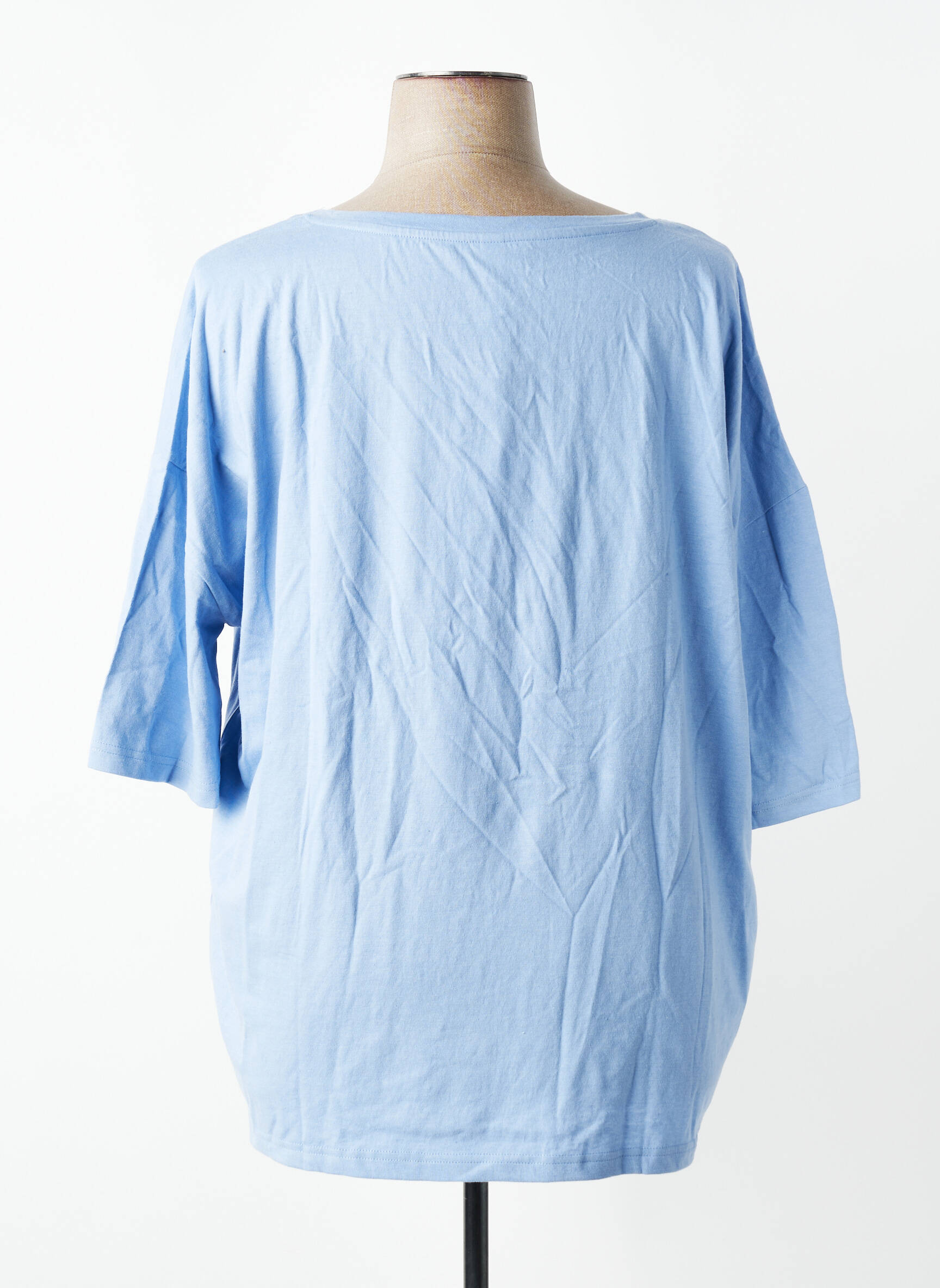 T-shirt manches 3/4 manches 3/4 bleu SHEEGO femme