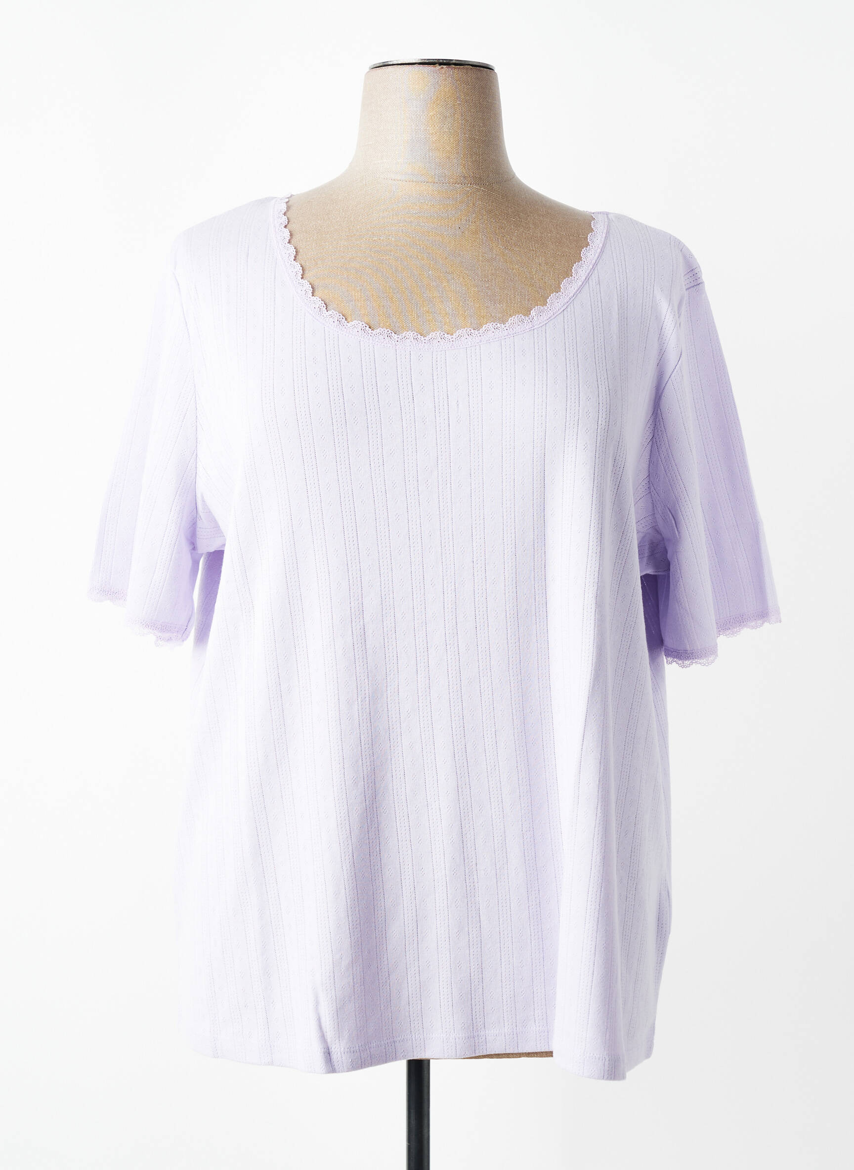T-shirt stretch manches courtes violet SHEEGO femme