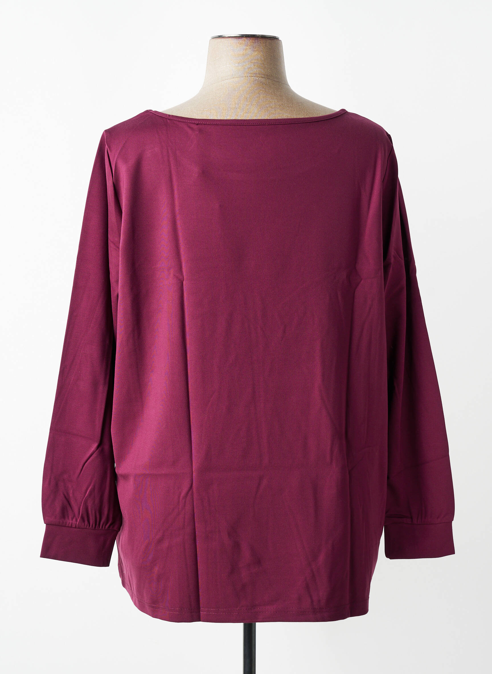 T-shirt sérigraphie floquée manches longues violet SHEEGO femme