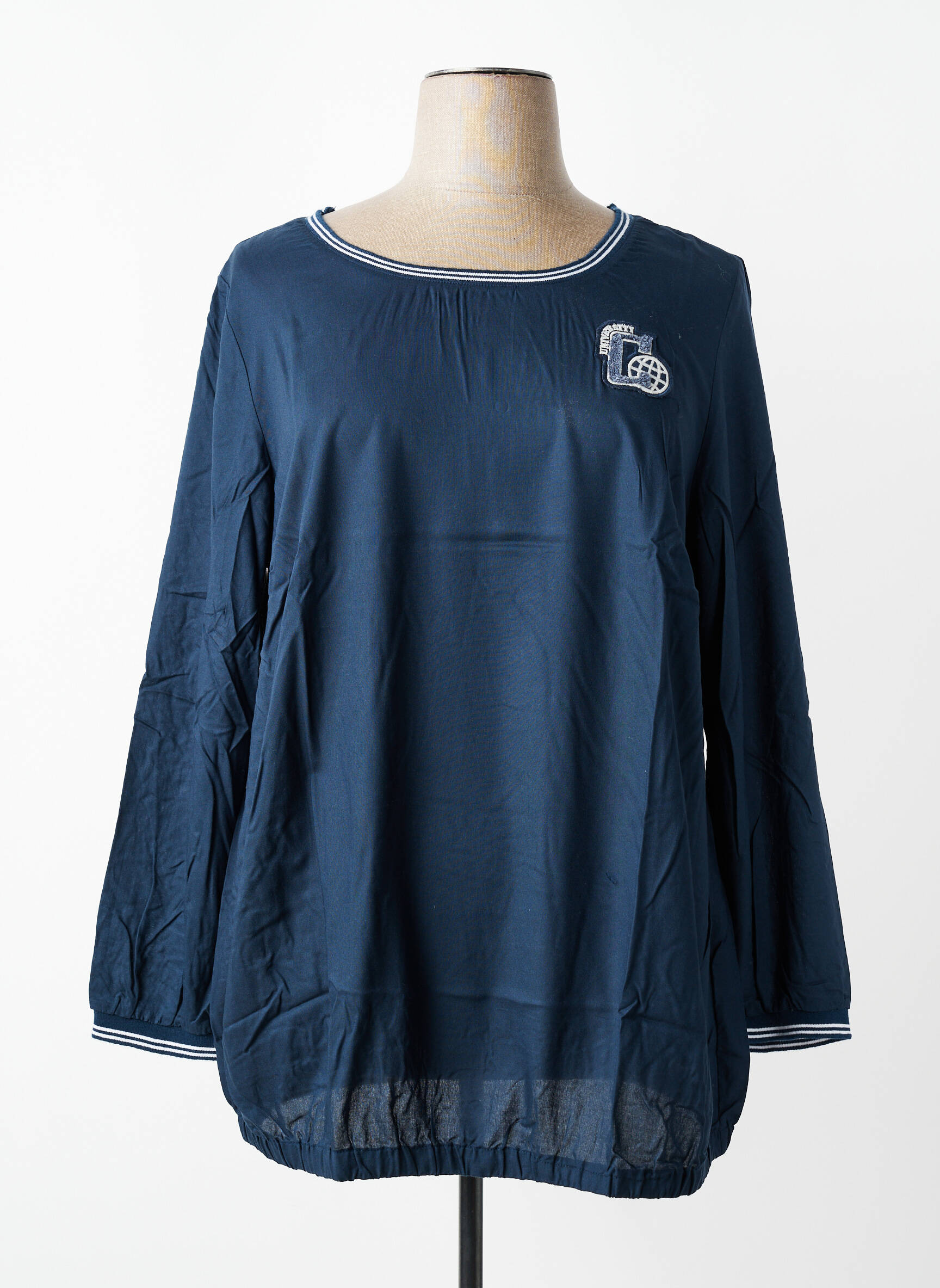 Top manches longues manches longues bleu SHEEGO femme