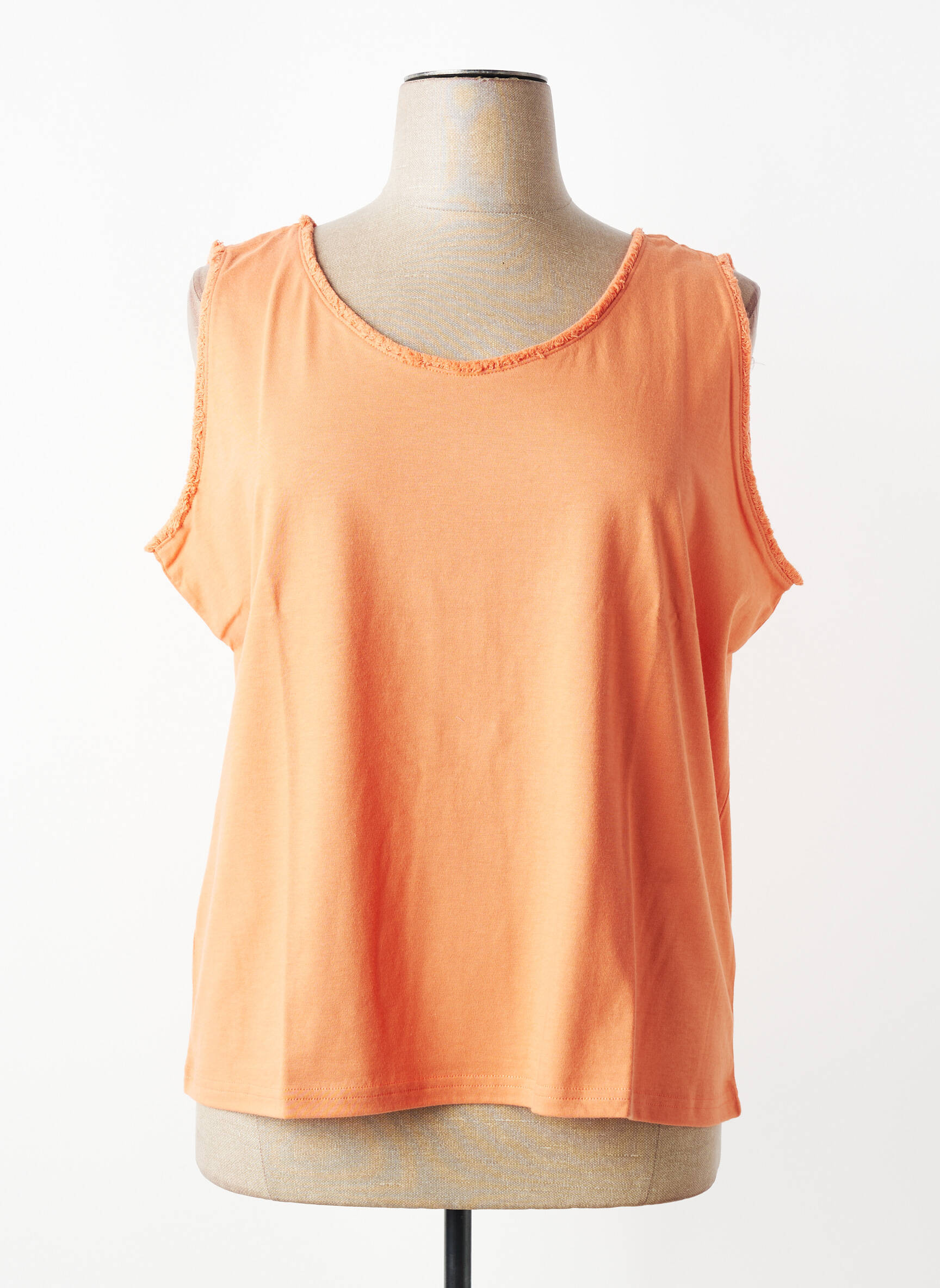 Top stretch sans manche orange HEINE femme