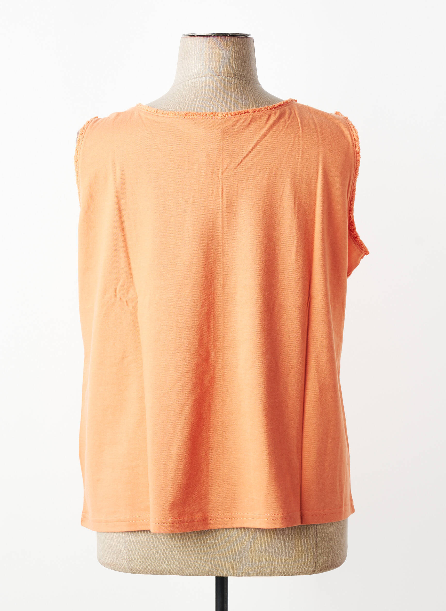 Top stretch sans manche orange HEINE femme