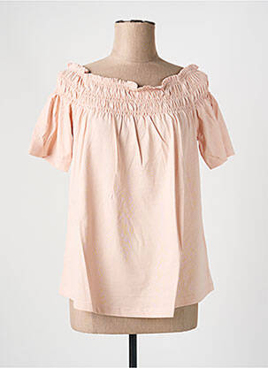 Top stretch manches courtes rose HEINE femme