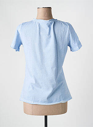 T-shirt sérigraphie avec strass manches courtes bleu HEINE femme