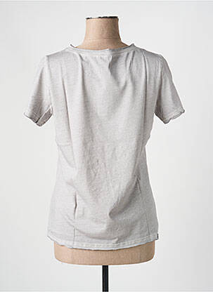 T-shirt sérigraphie avec strass manches courtes gris HEINE femme