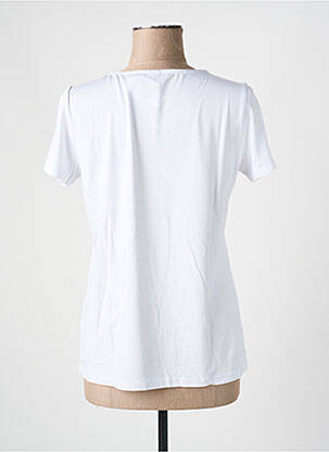 T-shirt sérigraphie avec strass manches courtes blanc HEINE femme