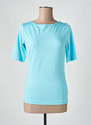 Top stretch manches courtes bleu HEINE femme