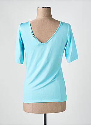 Top stretch manches courtes bleu HEINE femme