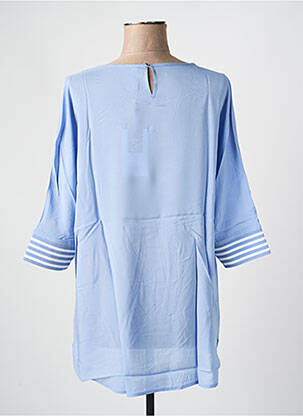 Tunique manches longues légère et transparente bleu SHEEGO femme