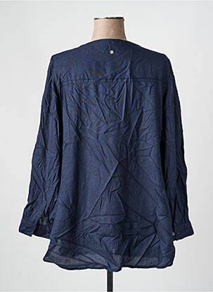 Chemisier coupe cintrée manches longues bleu SHEEGO femme