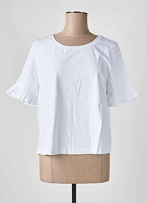 T-shirt coupe droite manches courtes blanc SHEEGO femme