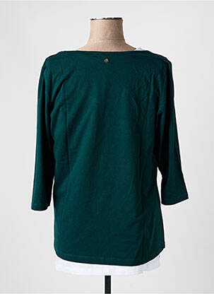 T-shirt manches 3/4 manches 3/4 vert SHEEGO femme