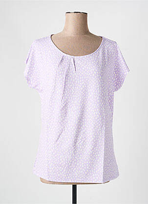 T-shirt stretch manches courtes violet SHEEGO femme