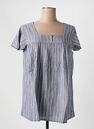 Tunique manches courtes manches courtes bleu SHEEGO femme