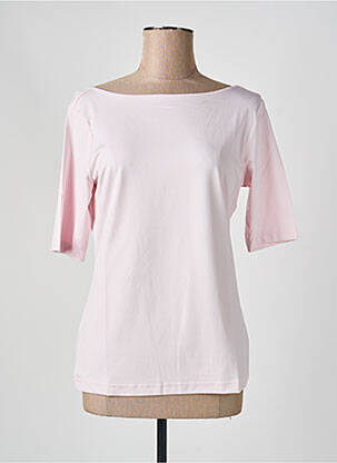 Top stretch manches courtes rose clair HEINE femme