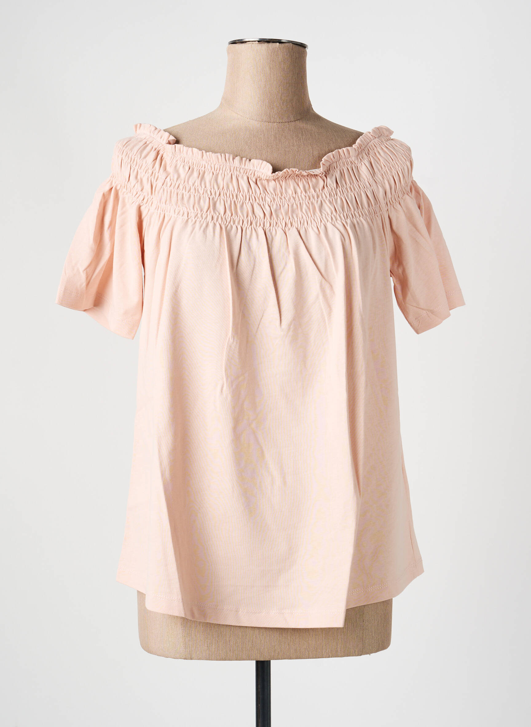 Top stretch manches courtes rose HEINE femme