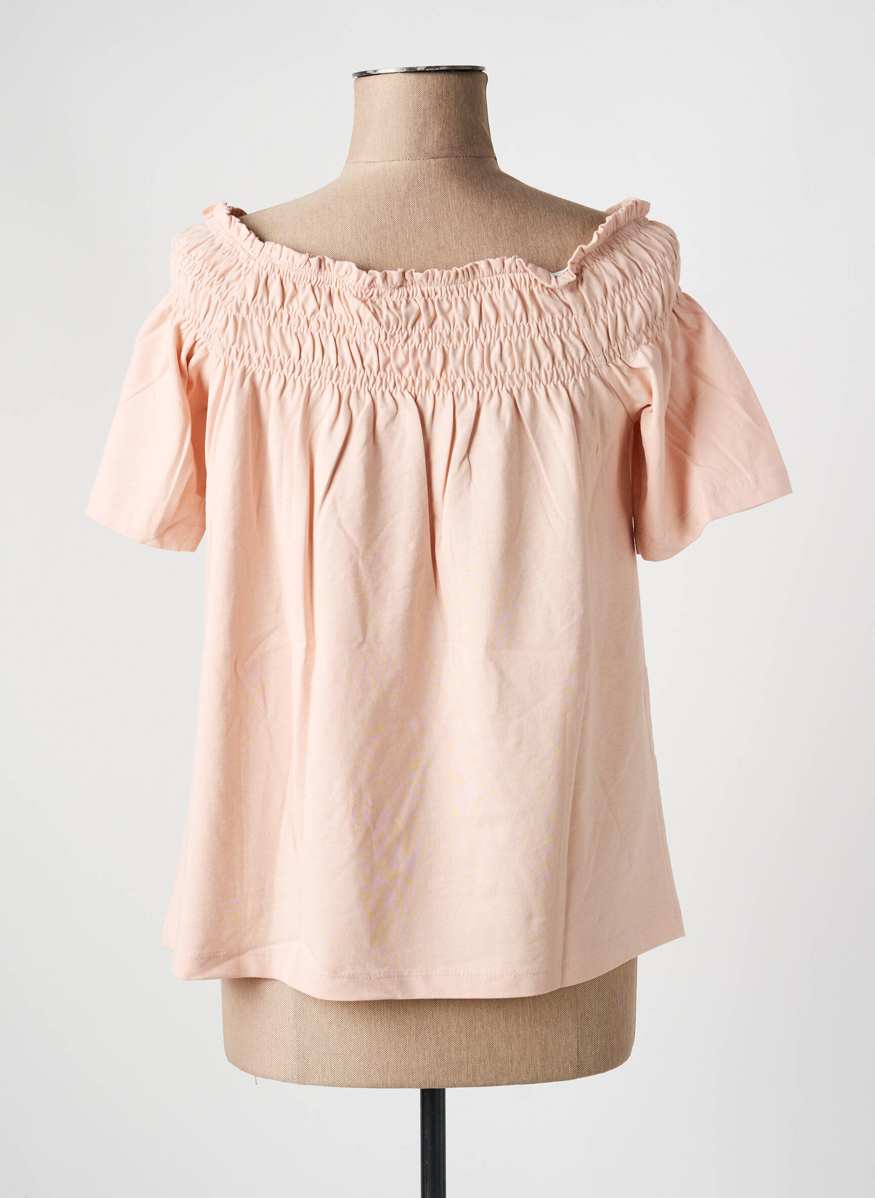 Top stretch manches courtes rose HEINE femme