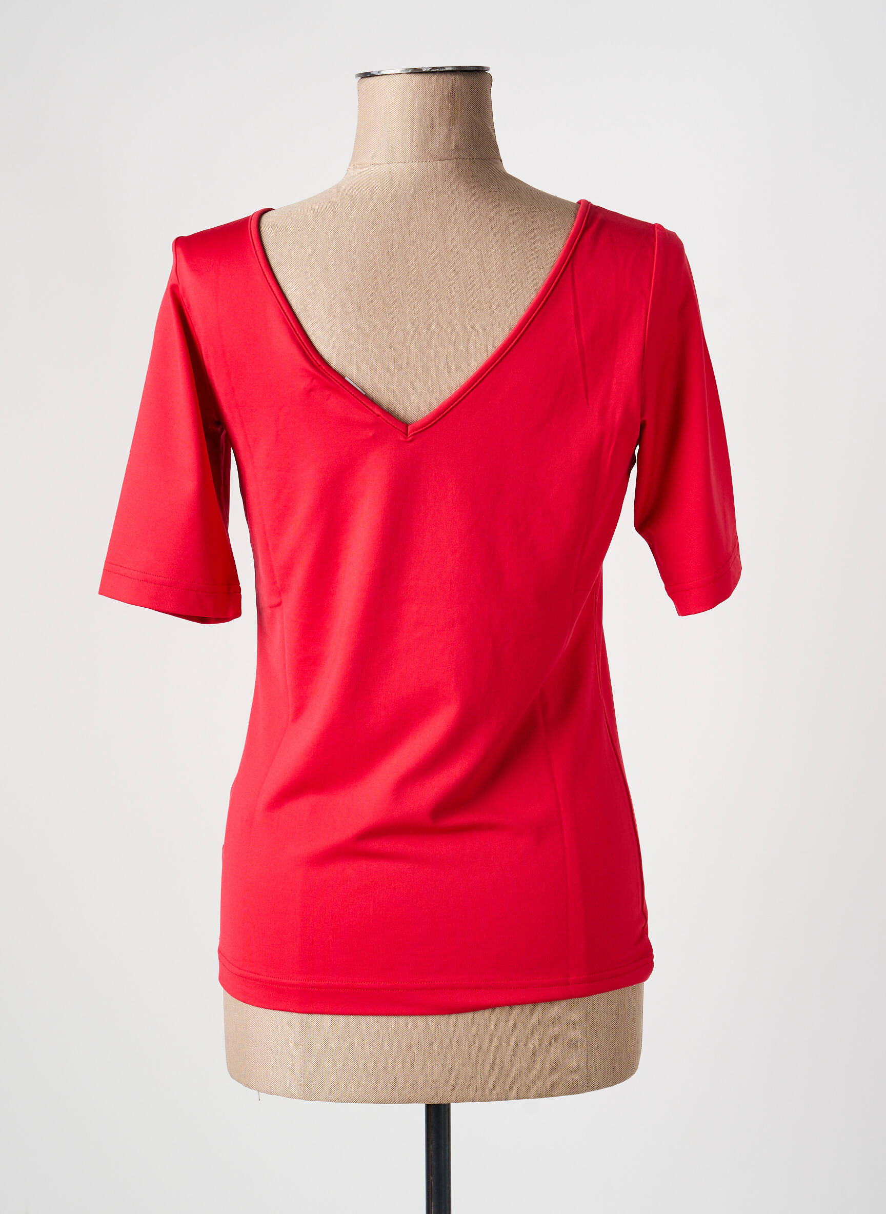 Top stretch manches courtes rouge HEINE femme