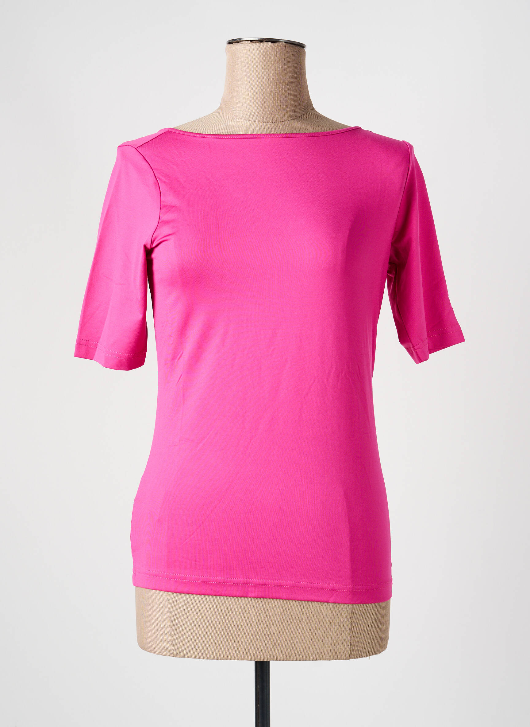 Top stretch manches courtes rose HEINE femme
