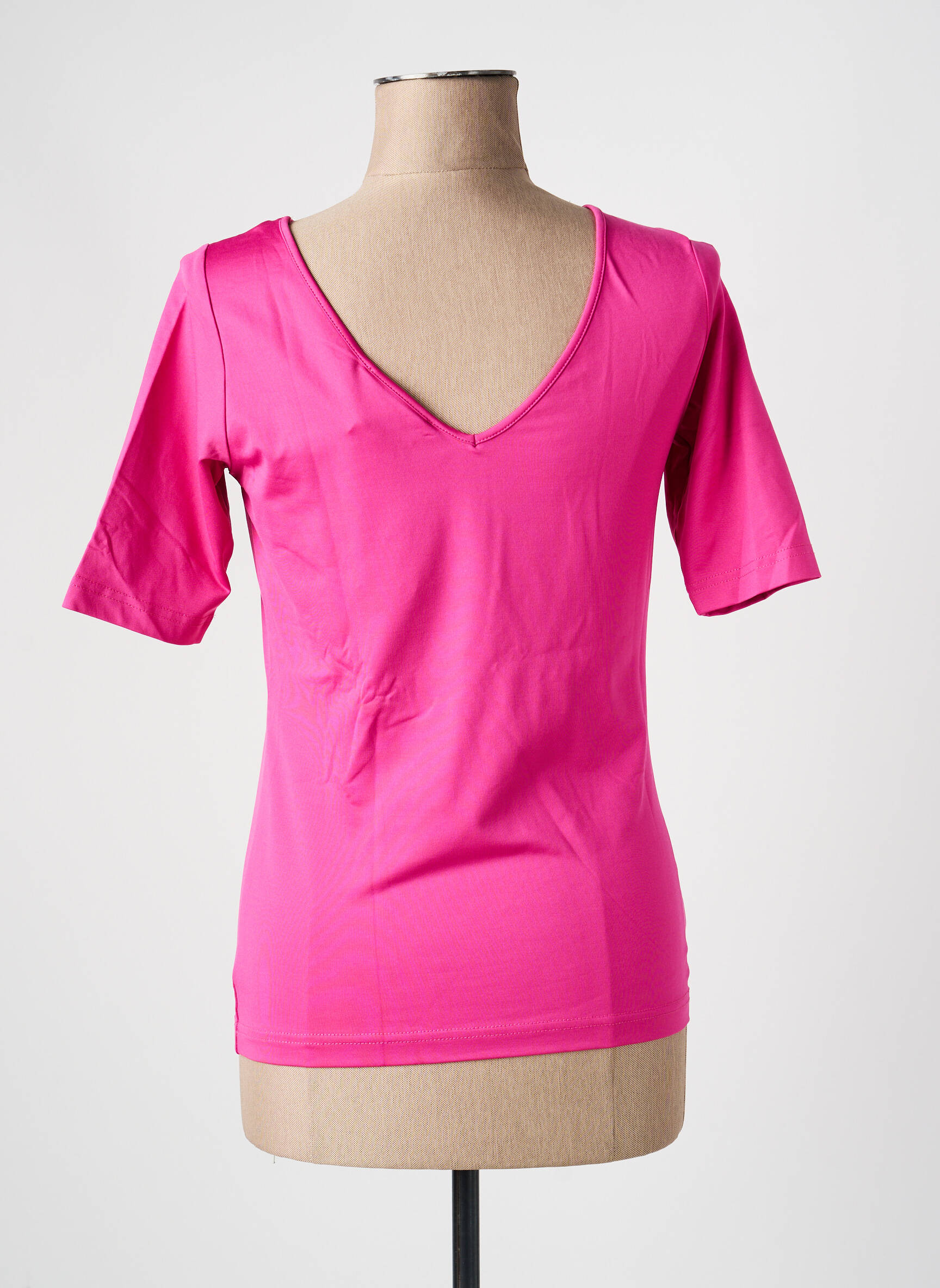 Top stretch manches courtes rose HEINE femme