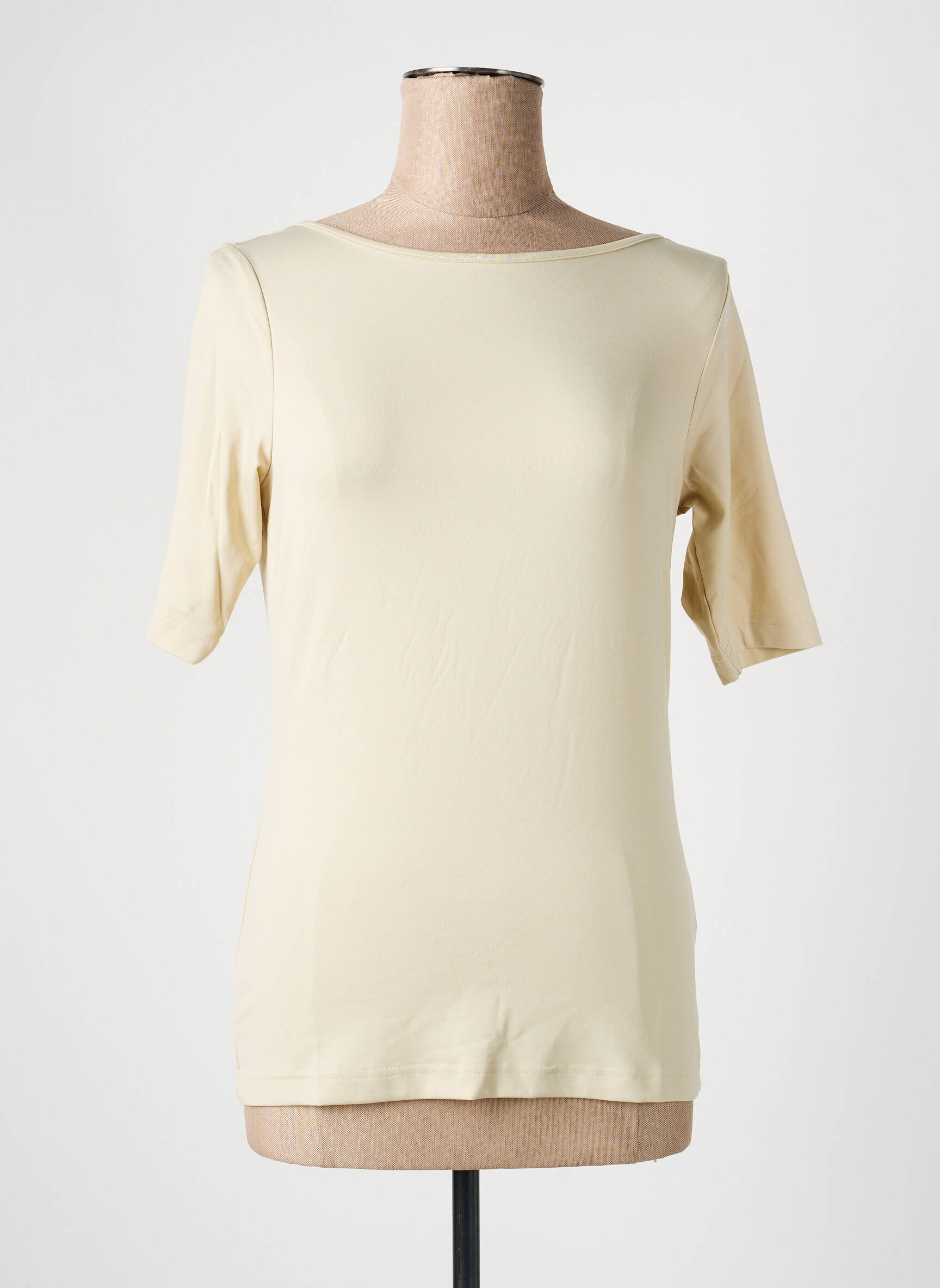 Top stretch manches courtes beige HEINE femme
