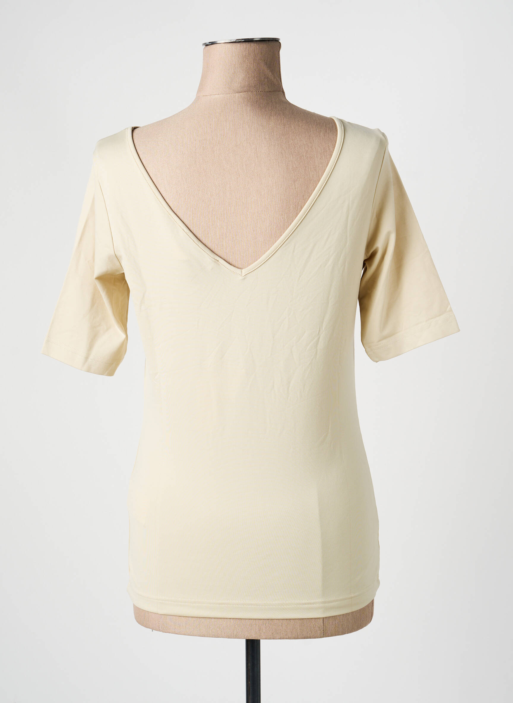Top stretch manches courtes beige HEINE femme