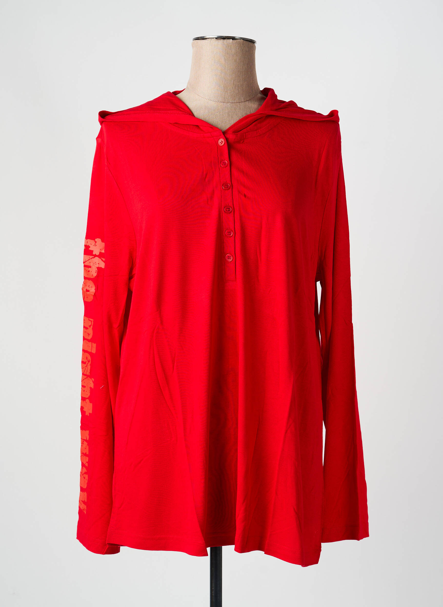 T-shirt manches longues manches longues rouge SHEEGO femme