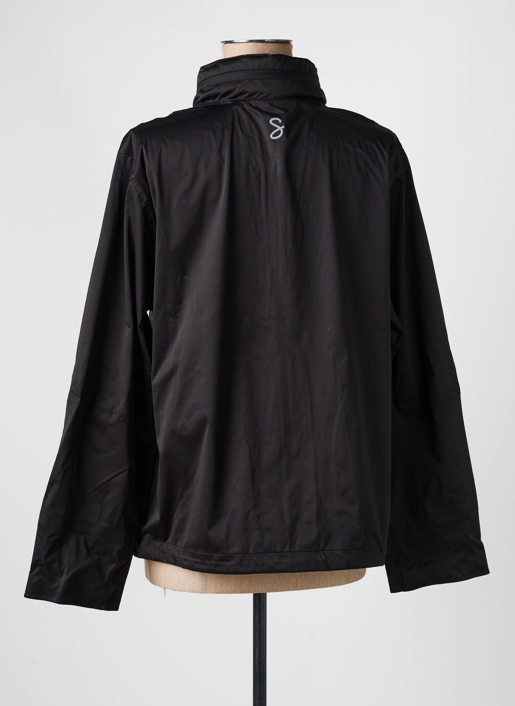 Coupe-vent manches longues a capuche noir SHEEGO femme