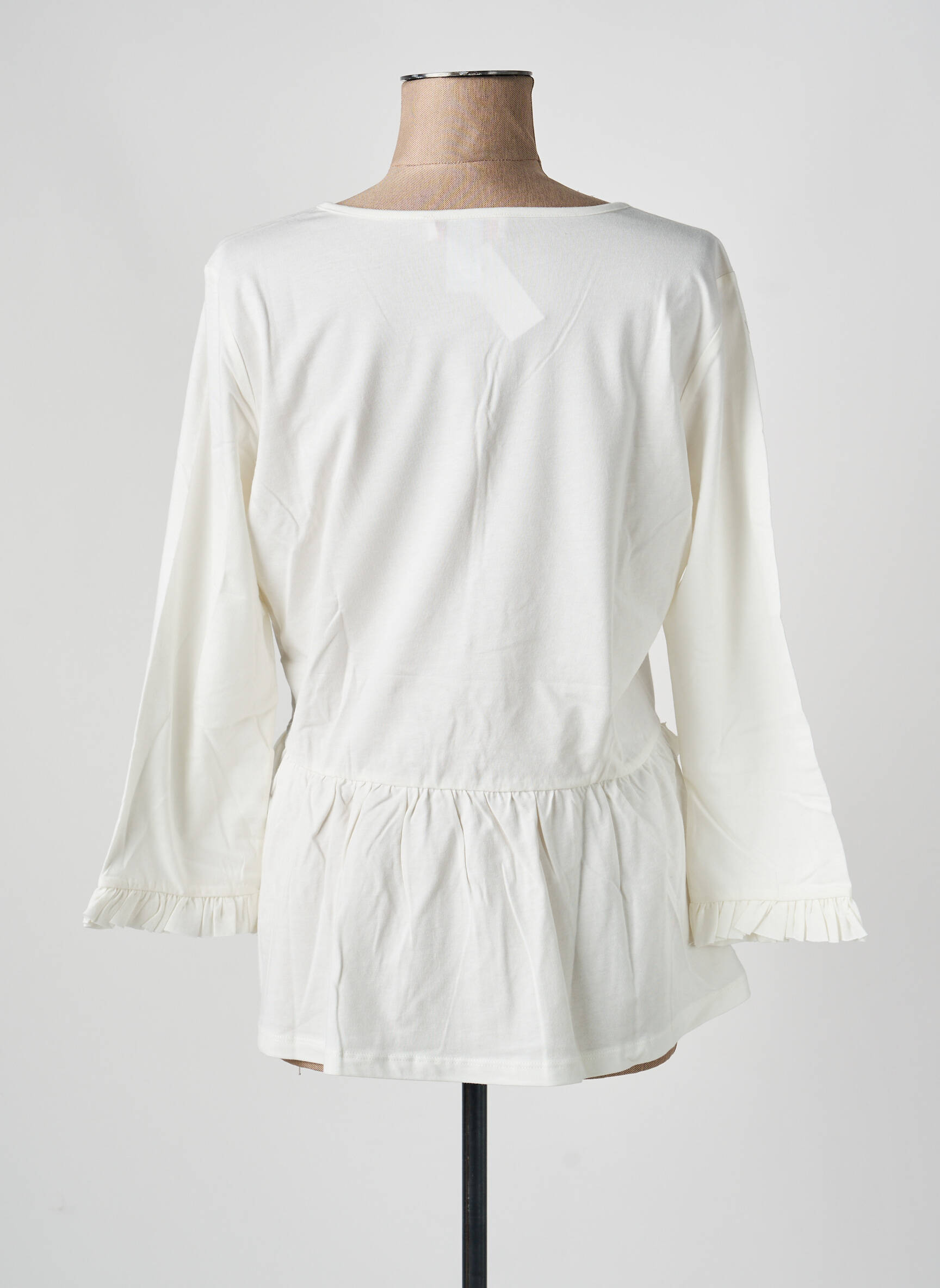 Tunique manches longues col v beige LINEA TESINI femme