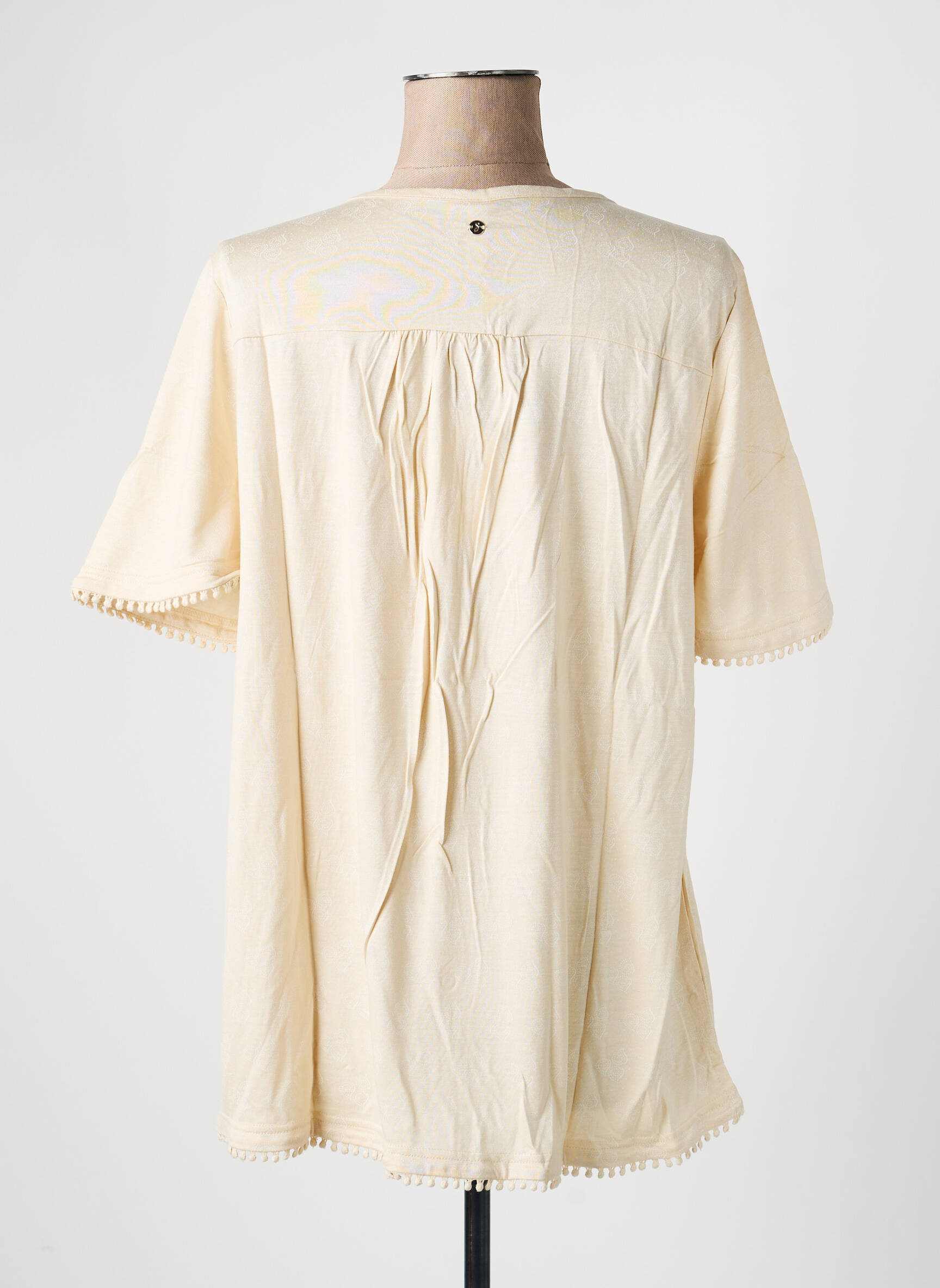 T-shirt stretch manches courtes beige SHEEGO femme