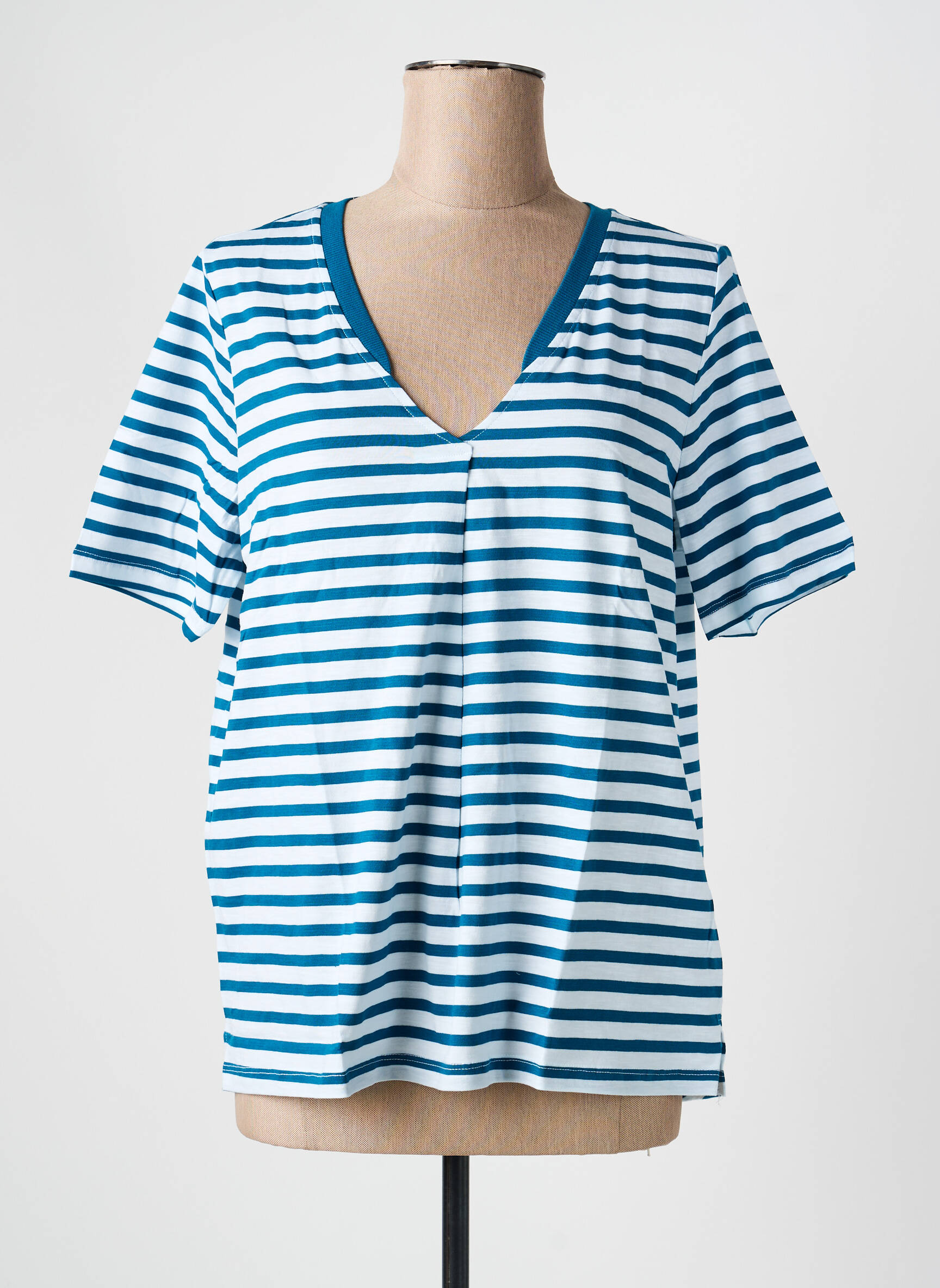 T-shirt coupe droite manches courtes vert SHEEGO femme