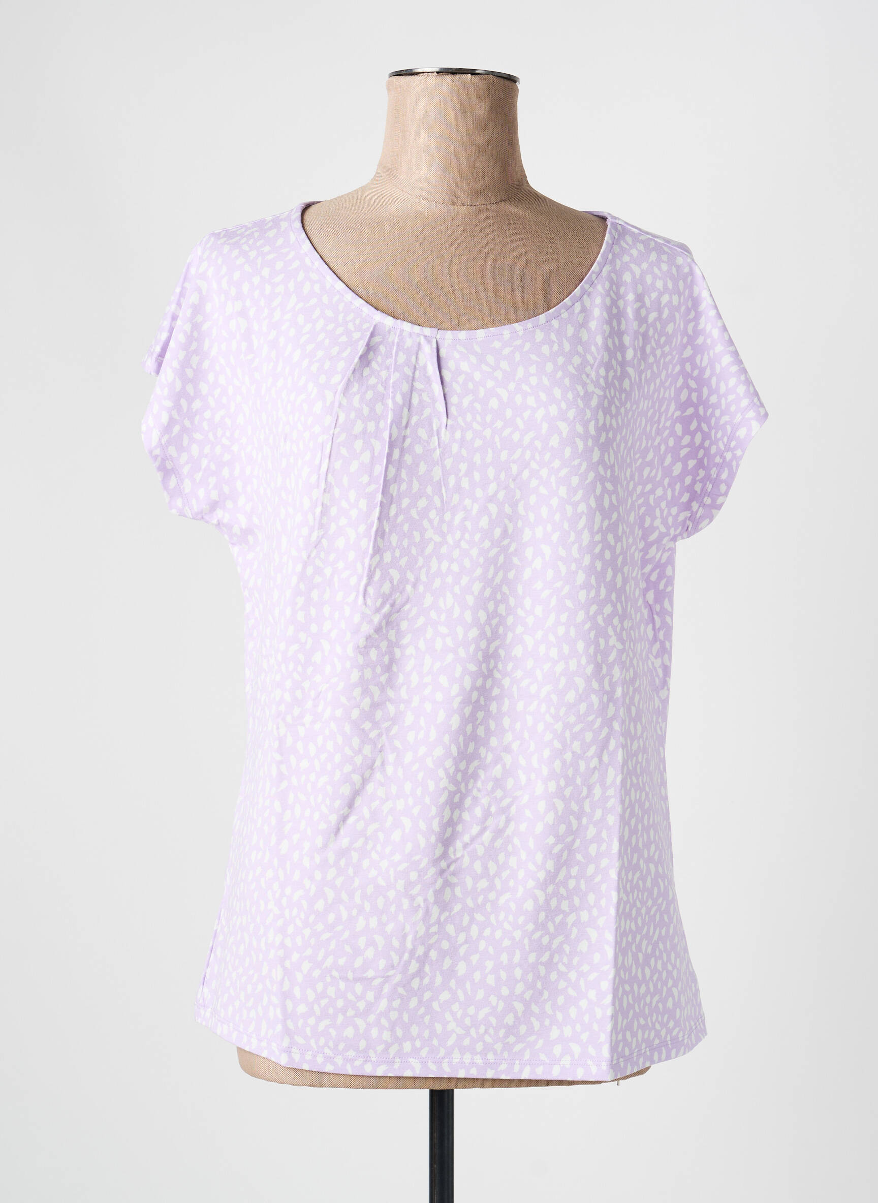T-shirt stretch manches courtes violet SHEEGO femme