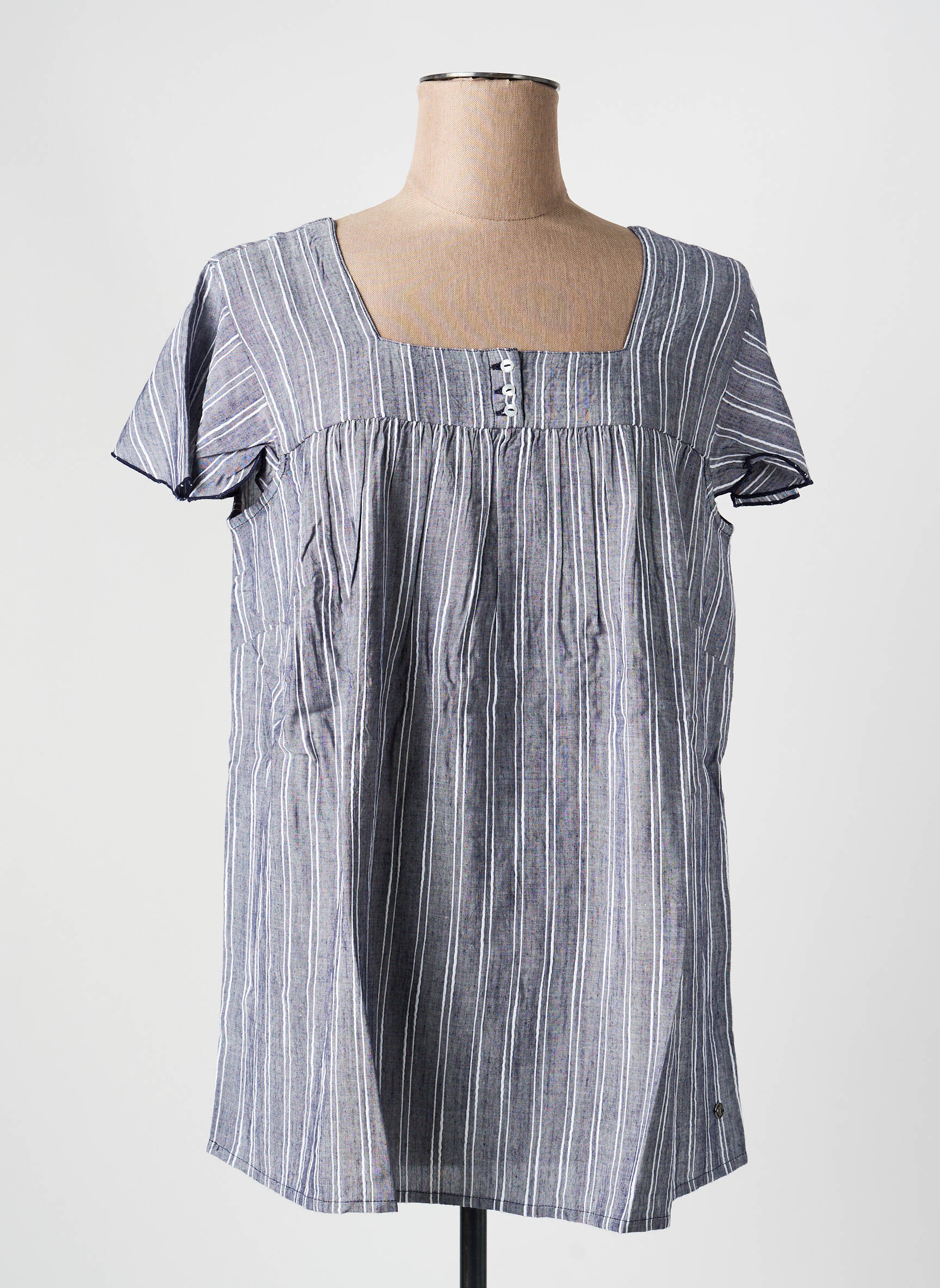 Tunique manches courtes manches courtes bleu SHEEGO femme