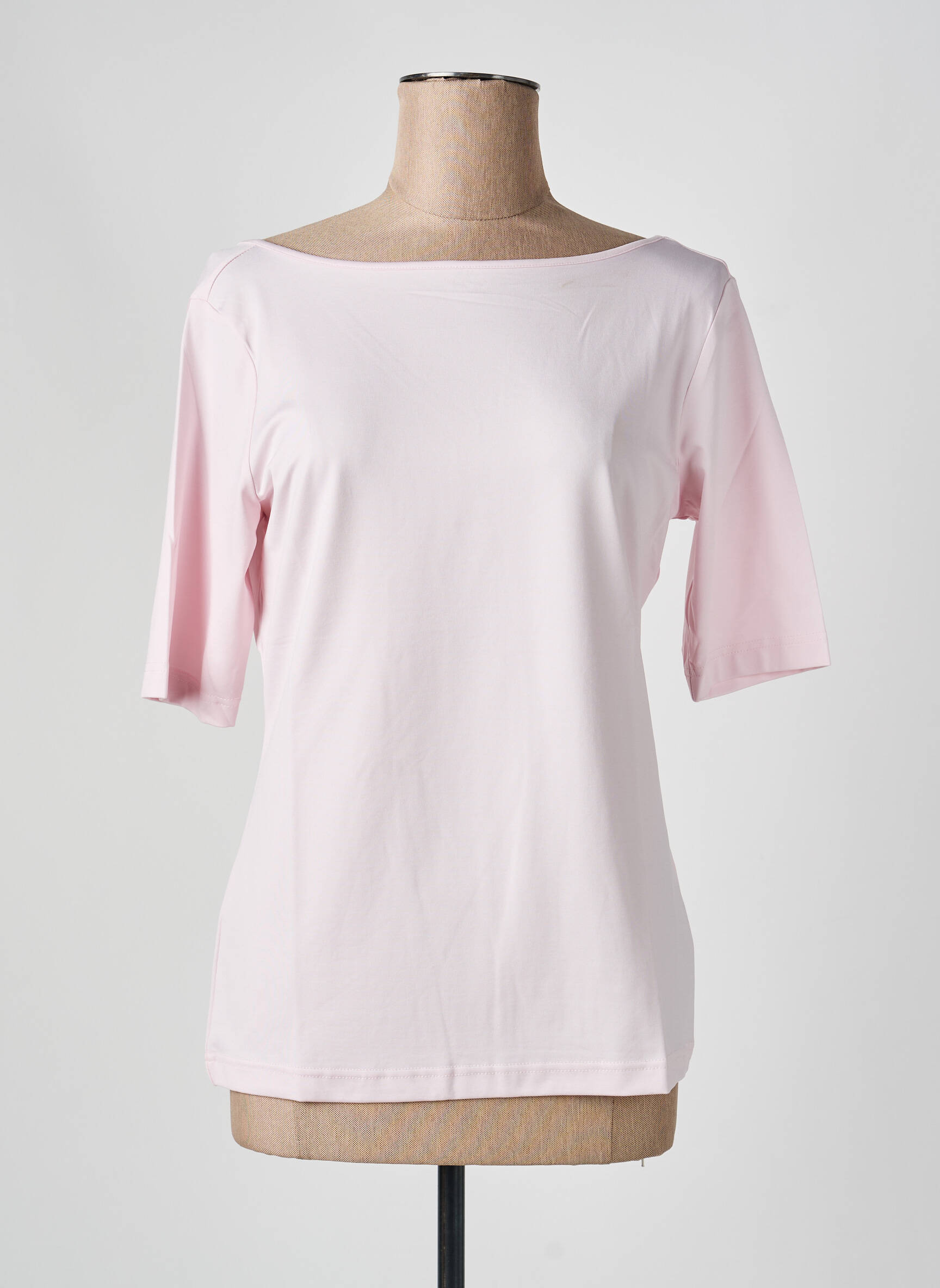 Top stretch manches courtes rose clair HEINE femme
