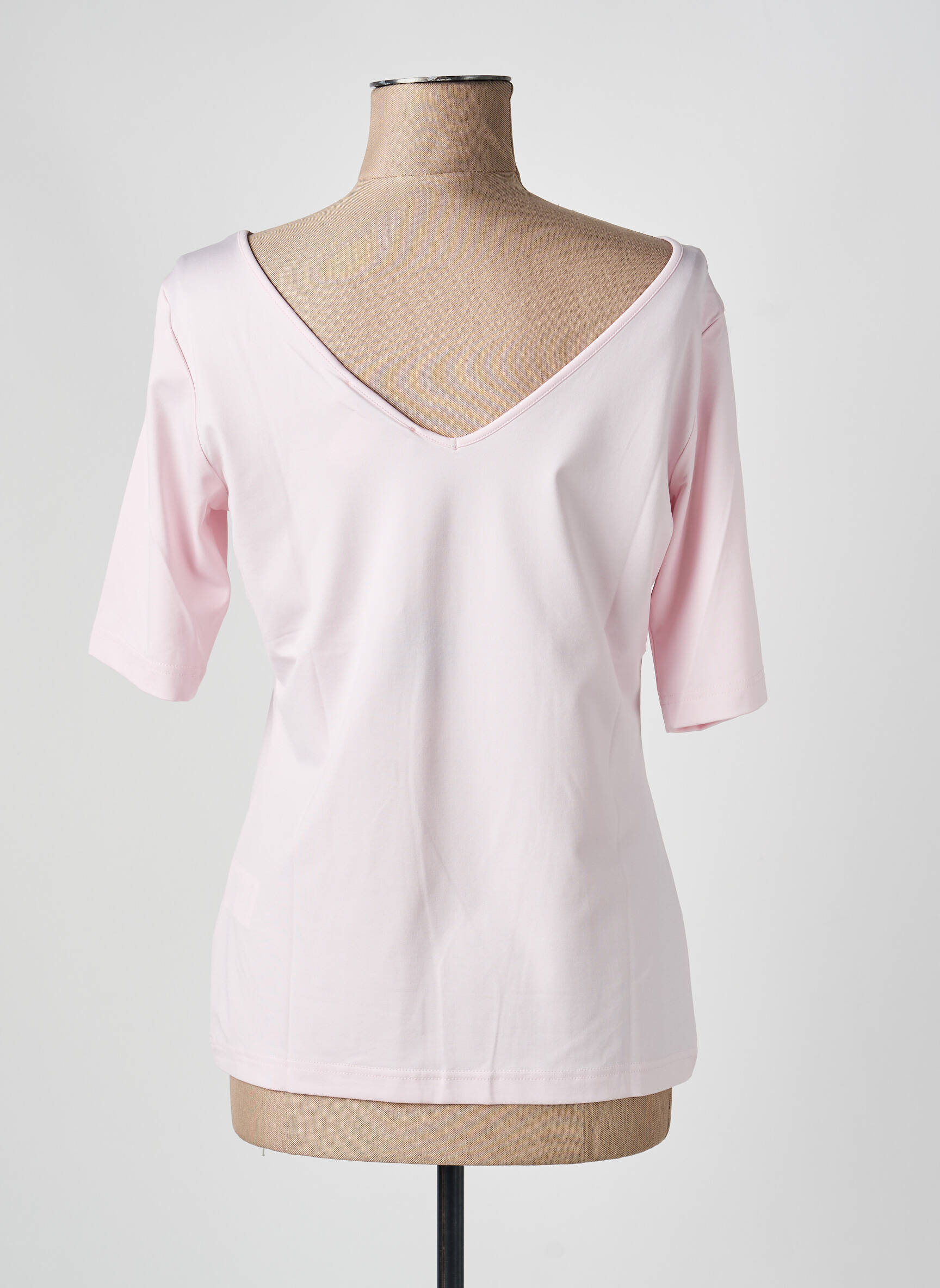 Top stretch manches courtes rose clair HEINE femme