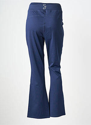 Pantalon flare stretch taille haute bleu SHEEGO femme