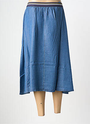 Jupe mi-longue coupe évasée bleu SHEEGO femme